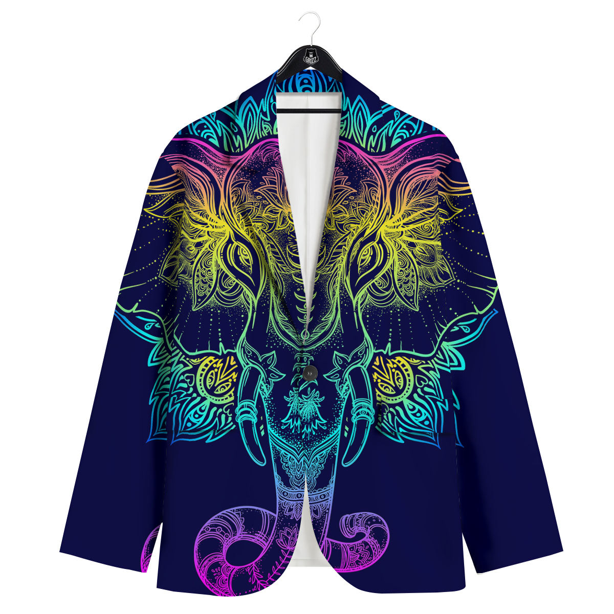 Mandala Spiritual Elephant Print Men's Sport Coat-grizzshop