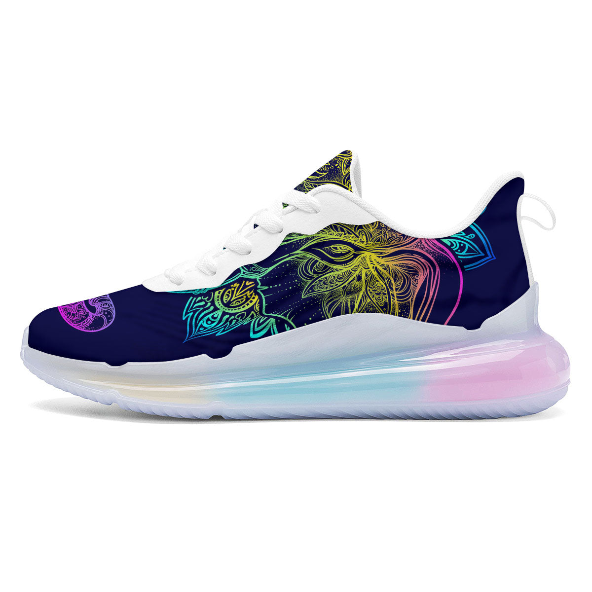 Mandala Spiritual Elephant Print Running Sneakers-grizzshop