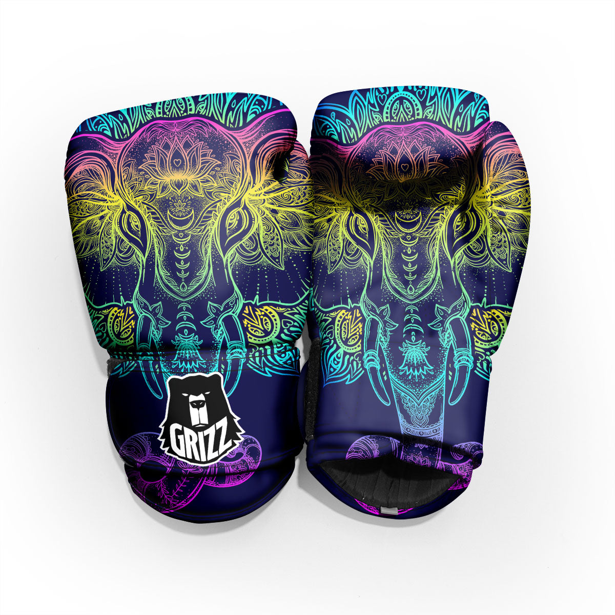 Mandala Spiritual Elephant Print Pro Boxing Glove