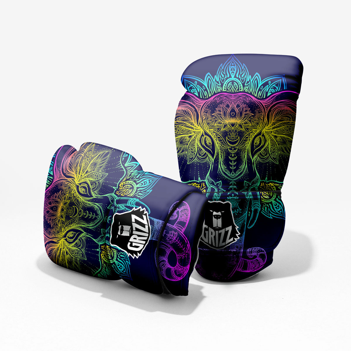Mandala Spiritual Elephant Print Pro Boxing Glove
