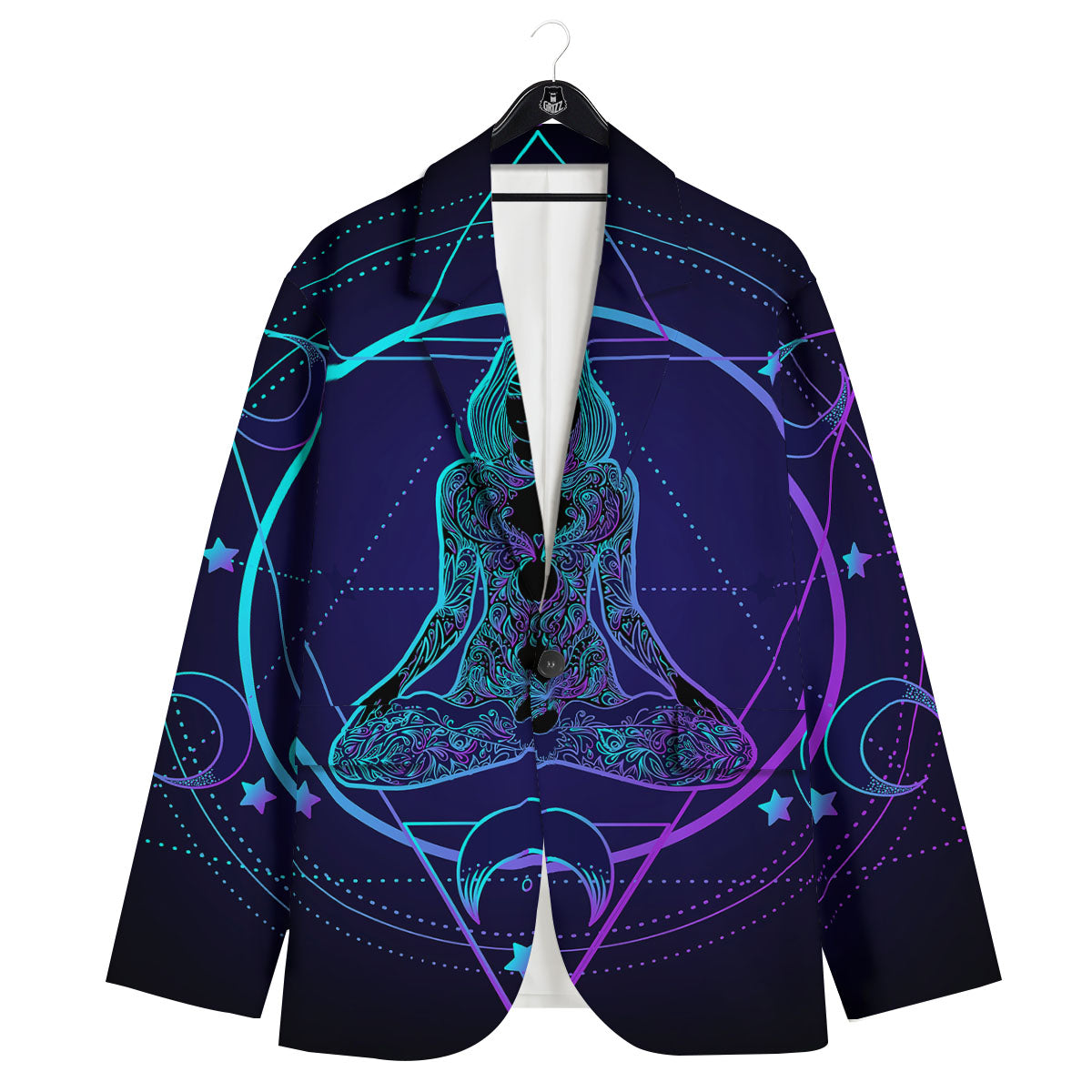 Mandala Spiritual Girl Print Men's Sport Coat-grizzshop