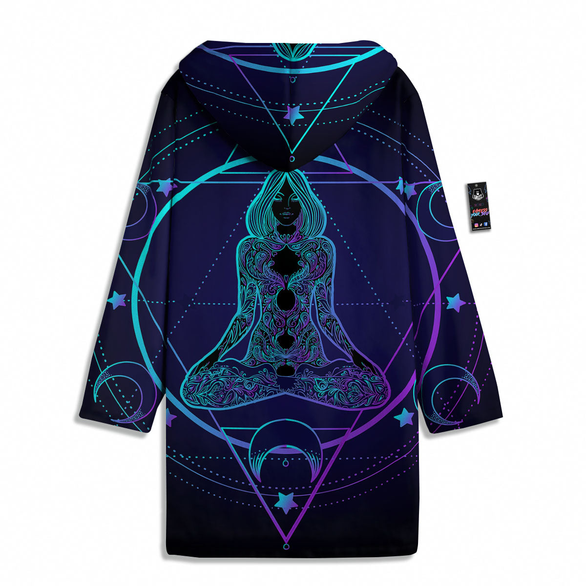 Mandala Spiritual Girl Print Men's Windbreaker Jacket-grizzshop