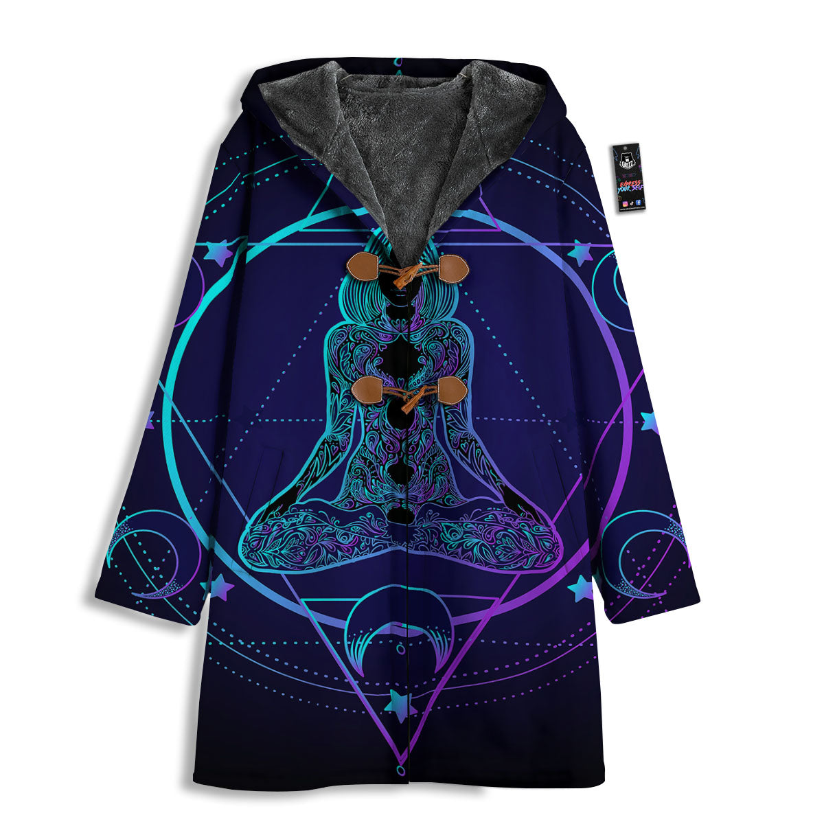 Mandala Spiritual Girl Print Men's Windbreaker Jacket-grizzshop