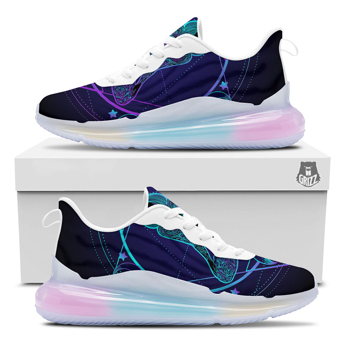 Mandala Spiritual Girl Print Running Sneakers-grizzshop
