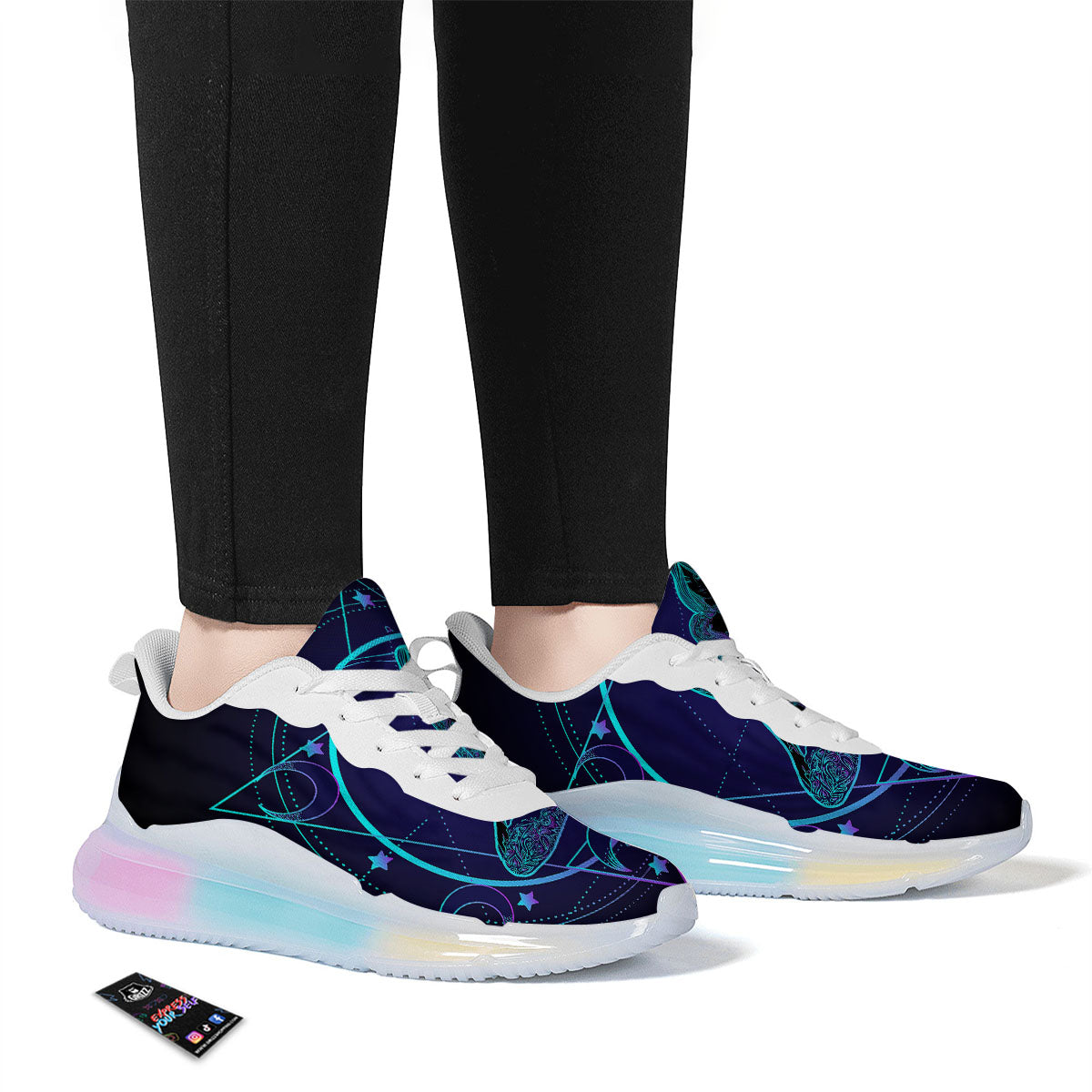 Mandala Spiritual Girl Print Running Sneakers-grizzshop