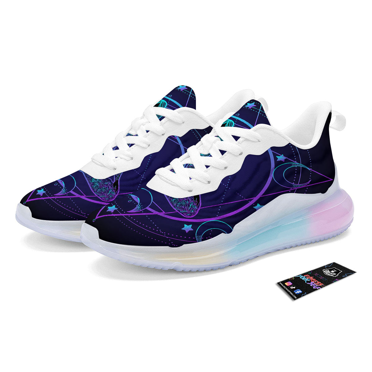 Mandala Spiritual Girl Print Running Sneakers-grizzshop