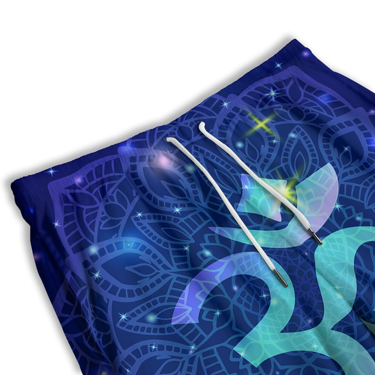 Mandala Spiritual Om Print Men's Athletic Shorts