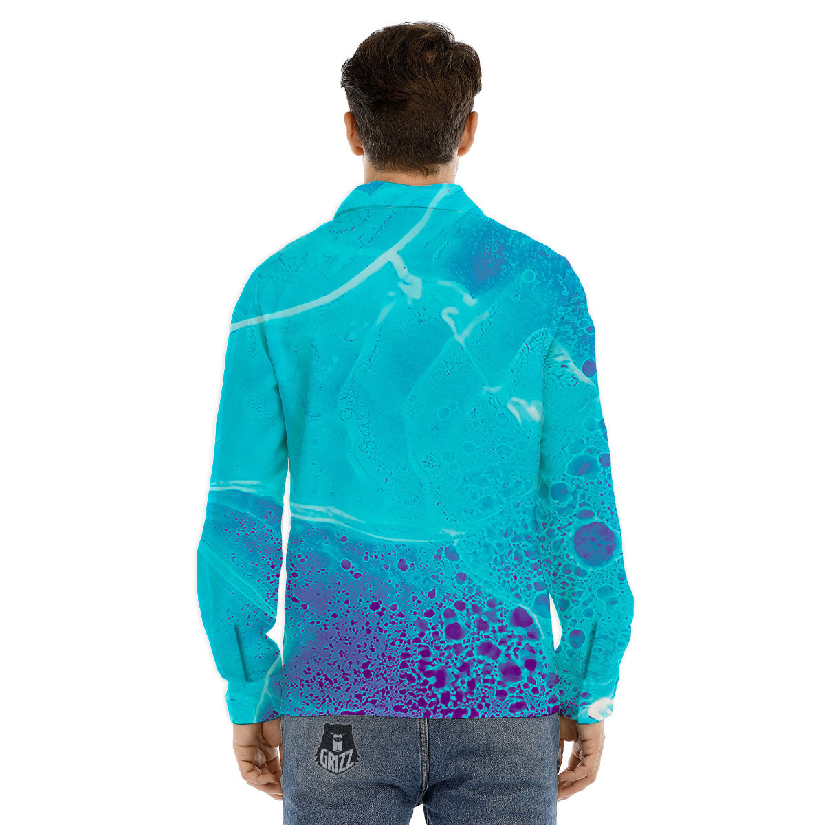 Mandala Spiritual Om Print Men's Dress Shirts-grizzshop