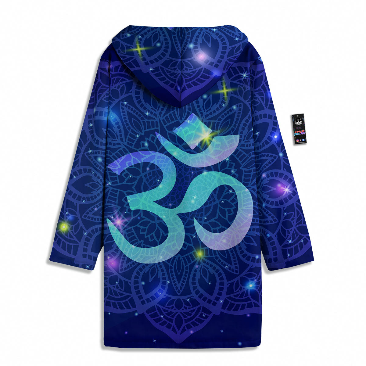 Mandala Spiritual Om Print Men's Windbreaker Jacket-grizzshop