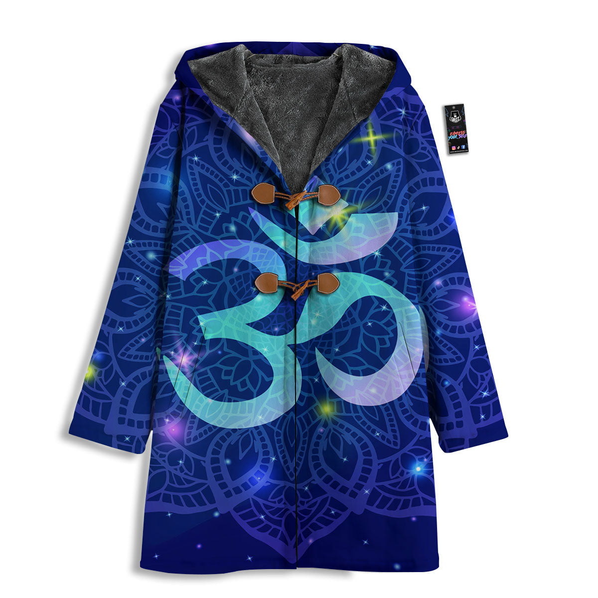 Mandala Spiritual Om Print Men's Windbreaker Jacket-grizzshop