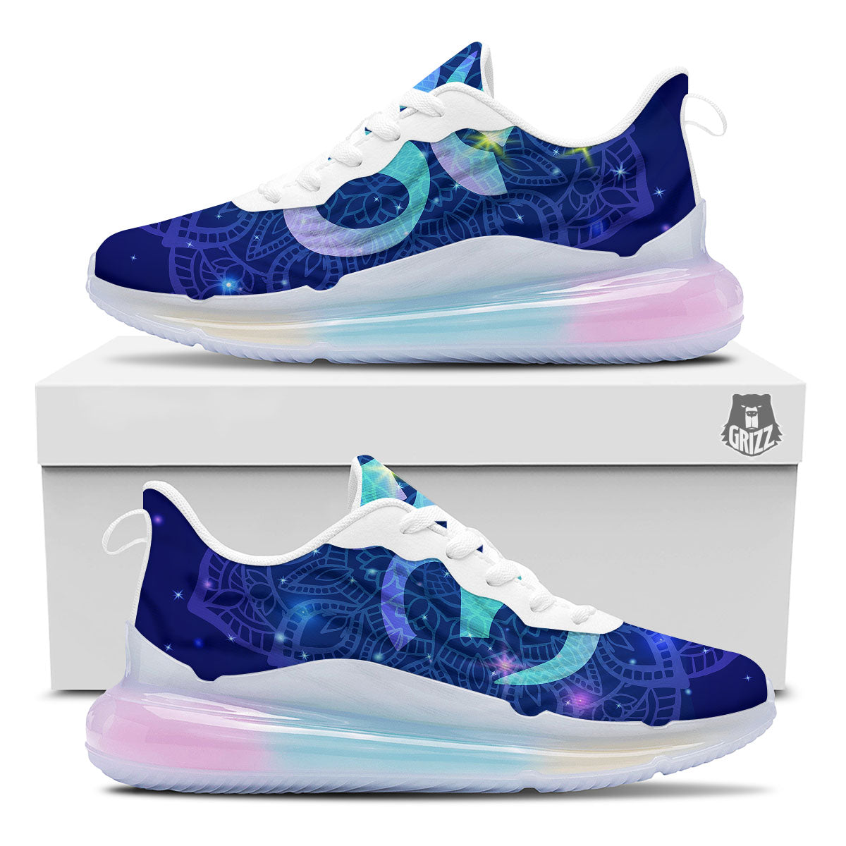 Mandala Spiritual Om Print Running Sneakers-grizzshop