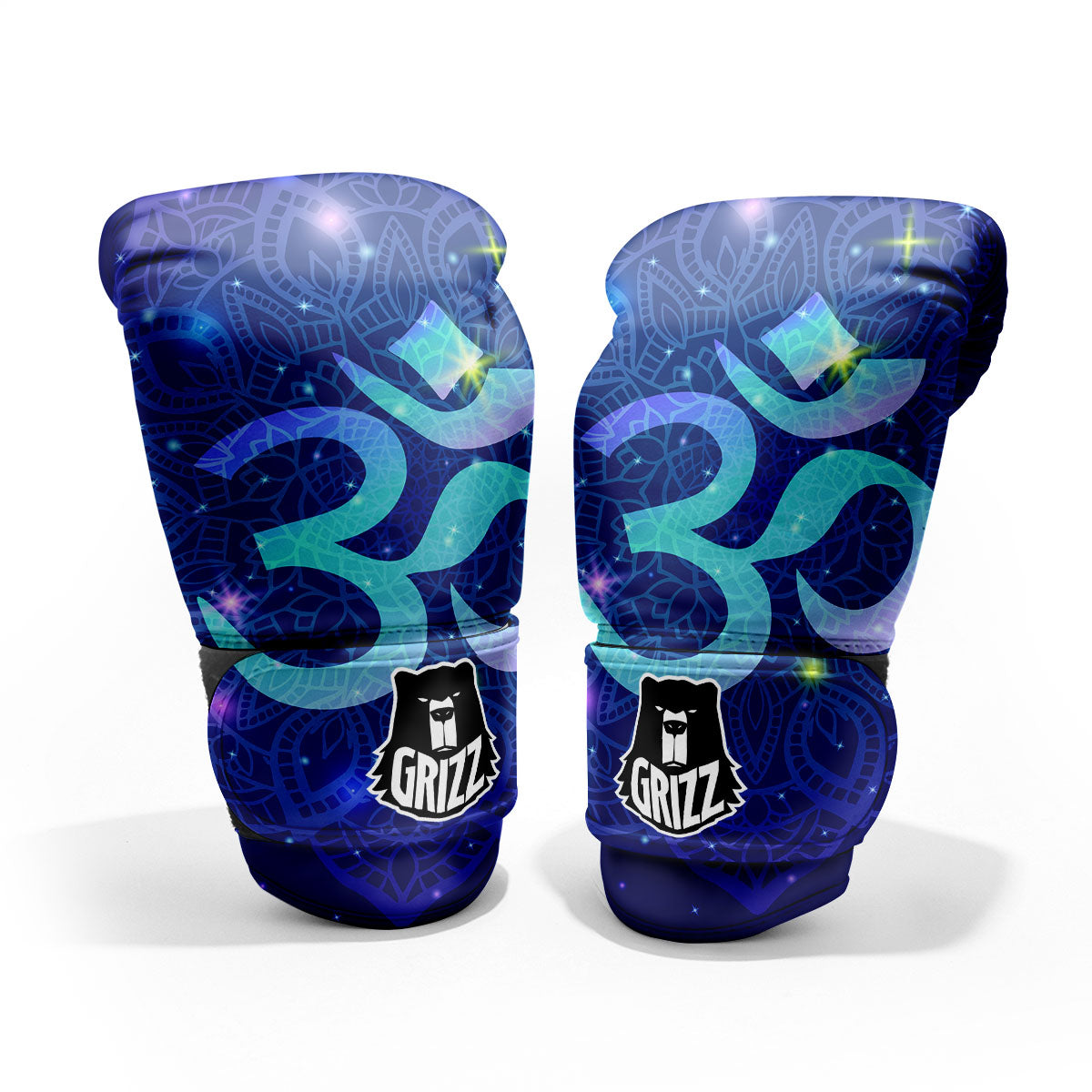 Mandala Spiritual Om Print Pro Boxing Glove