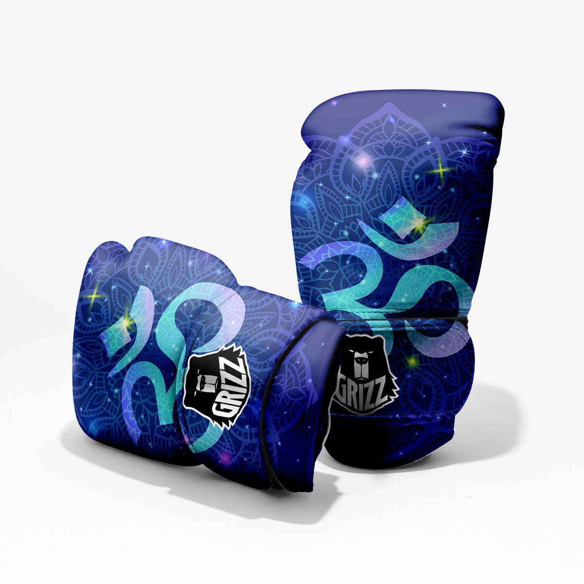 Mandala Spiritual Om Print Pro Boxing Glove