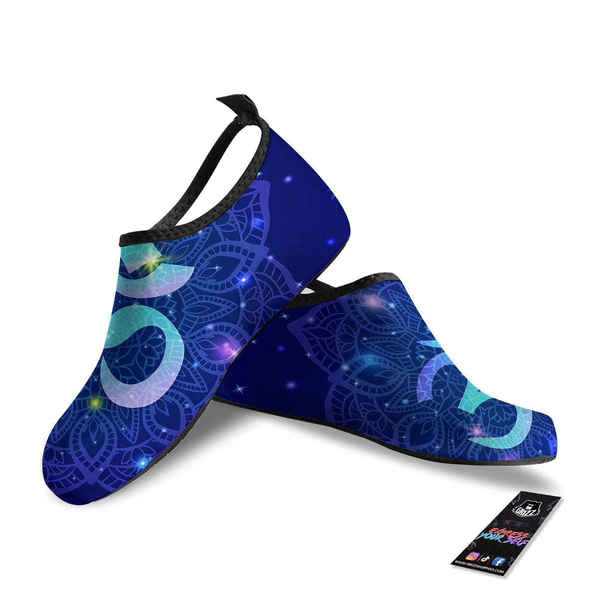 Mandala Spiritual Om Print Water Shoes-grizzshop