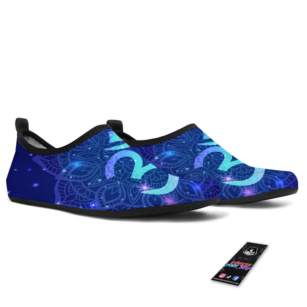 Mandala Spiritual Om Print Water Shoes-grizzshop