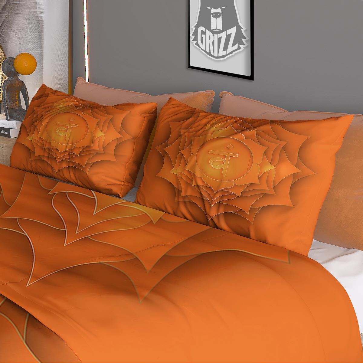 Mandala Swadhisthana Chakra Print Duvet Cover Bedding Set