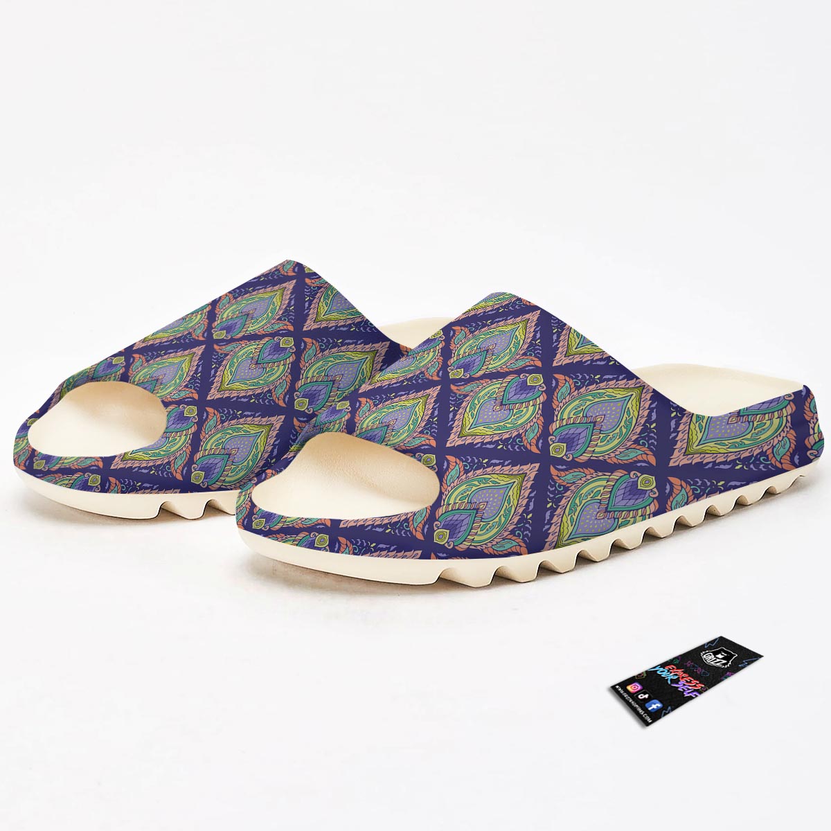 Mandala Thai Print Pattern Sandals-grizzshop