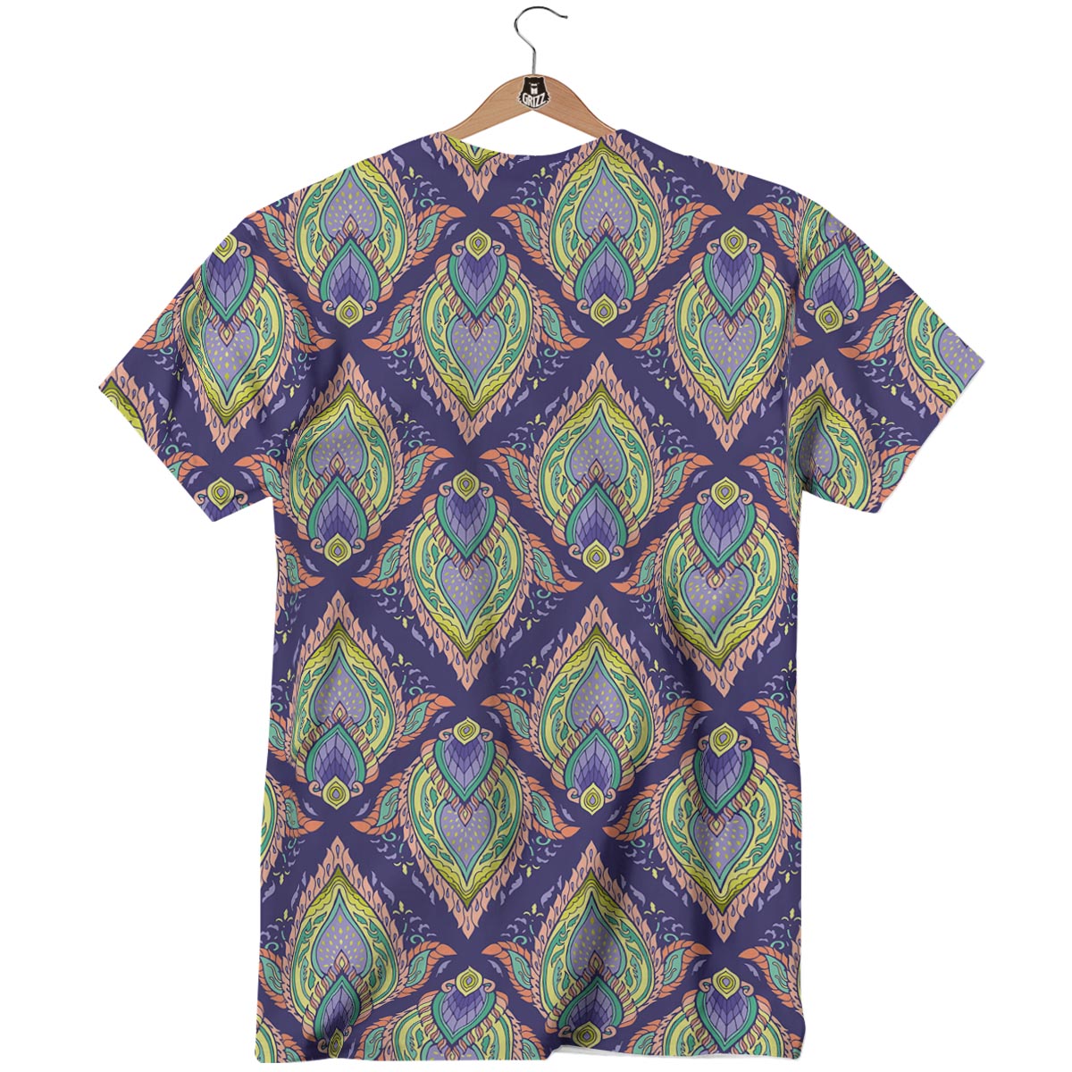 Mandala Thai Print Pattern T-Shirt-grizzshop