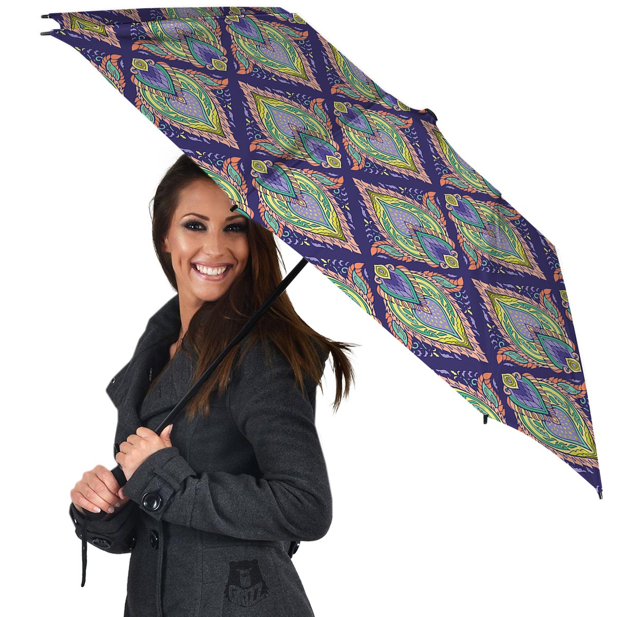 Mandala Thai Print Pattern Umbrella-grizzshop