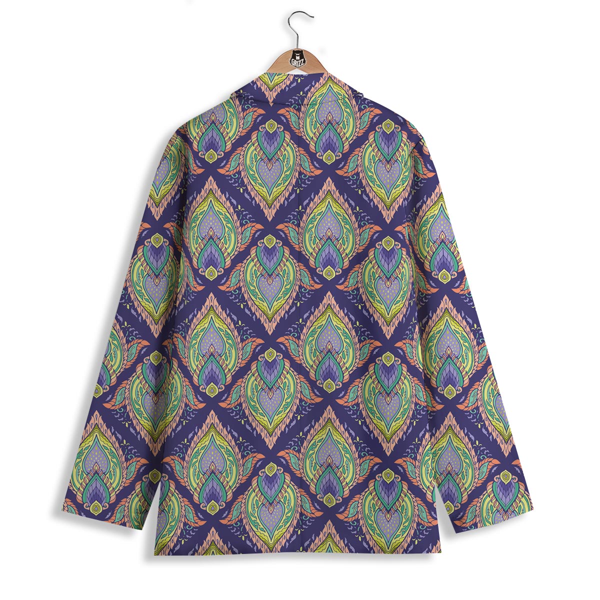 Mandala Thai Print Pattern Women's Blazer-grizzshop