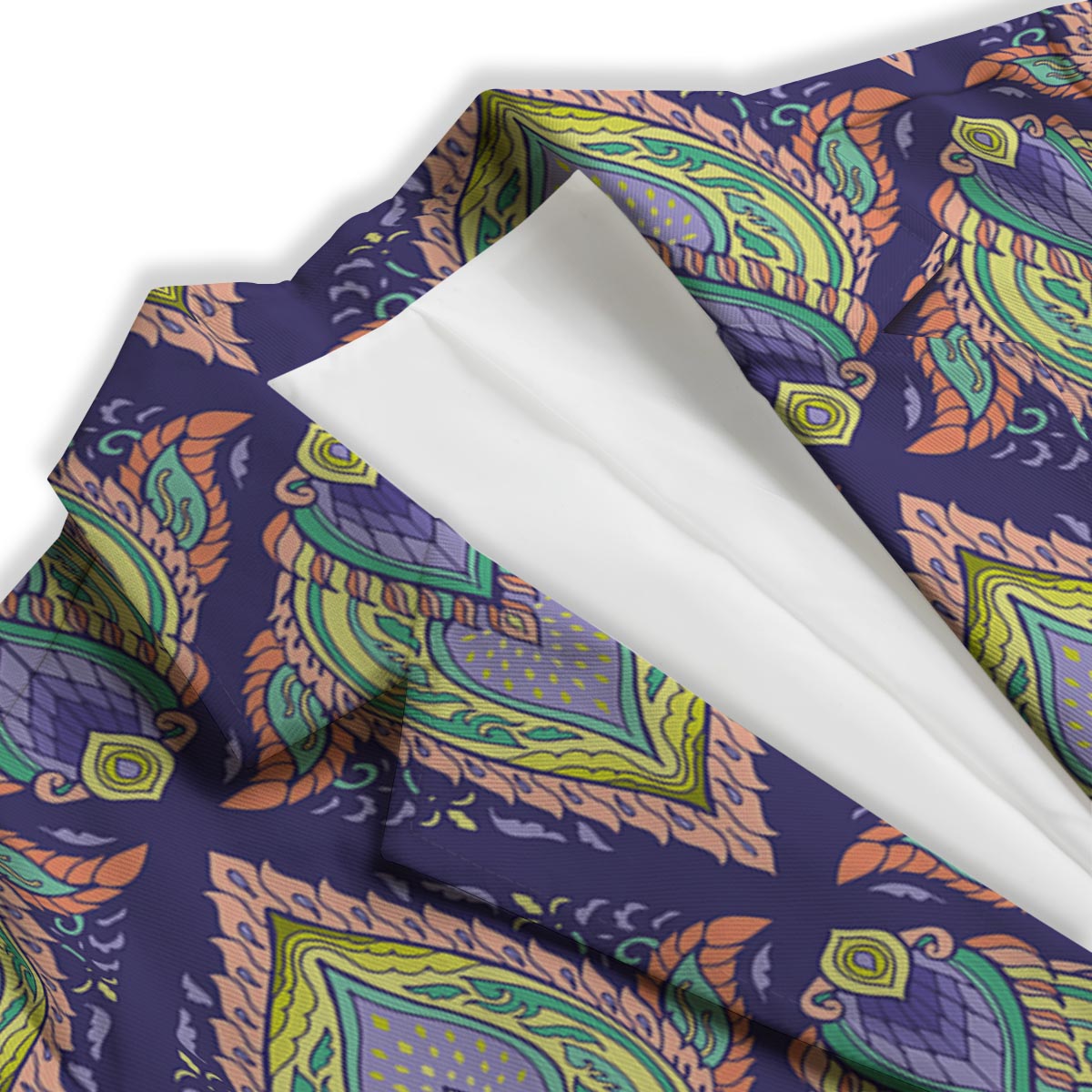 Mandala Thai Print Pattern Women's Blazer-grizzshop