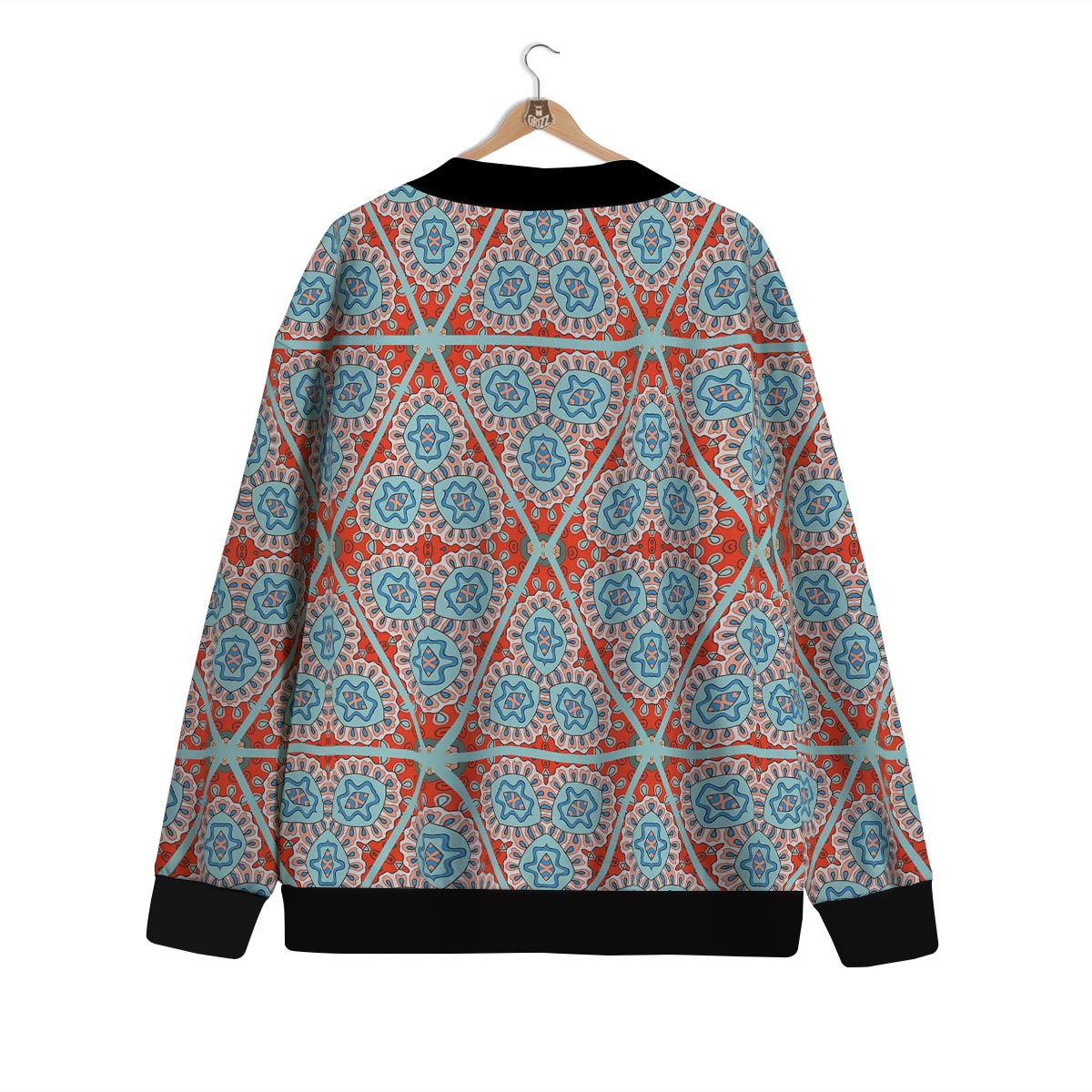 Mandala Triangle Bohemian Print Pattern Cardigan-grizzshop