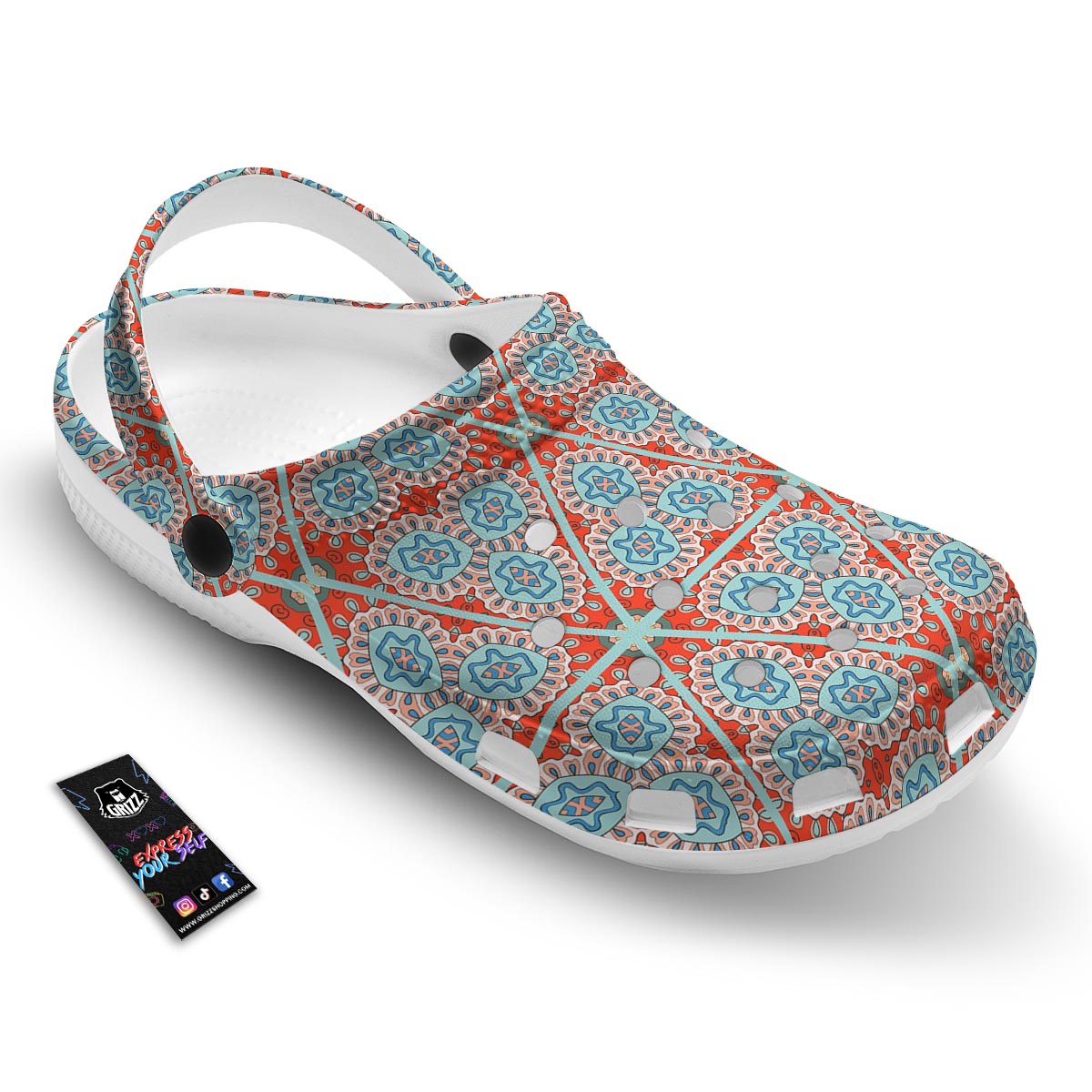 Mandala Triangle Bohemian Print Pattern Clog-grizzshop