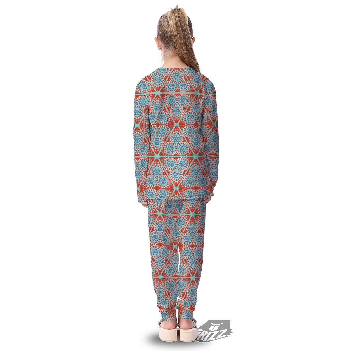 Mandala Triangle Bohemian Print Pattern Kid's Pajamas-grizzshop