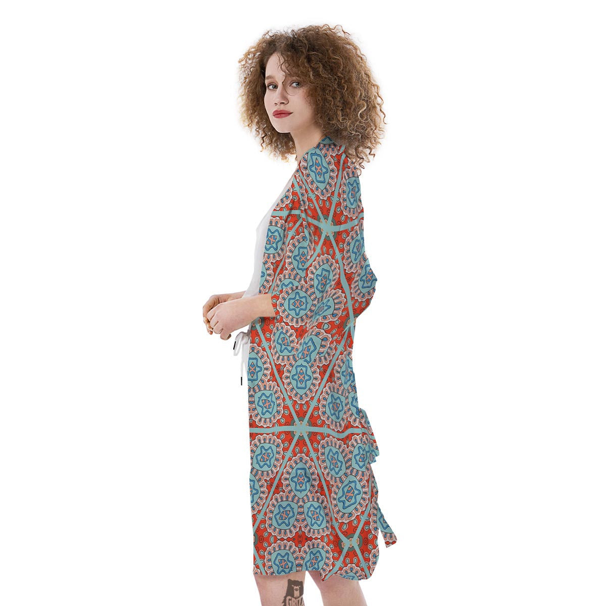 Mandala Triangle Bohemian Print Pattern Kimono-grizzshop