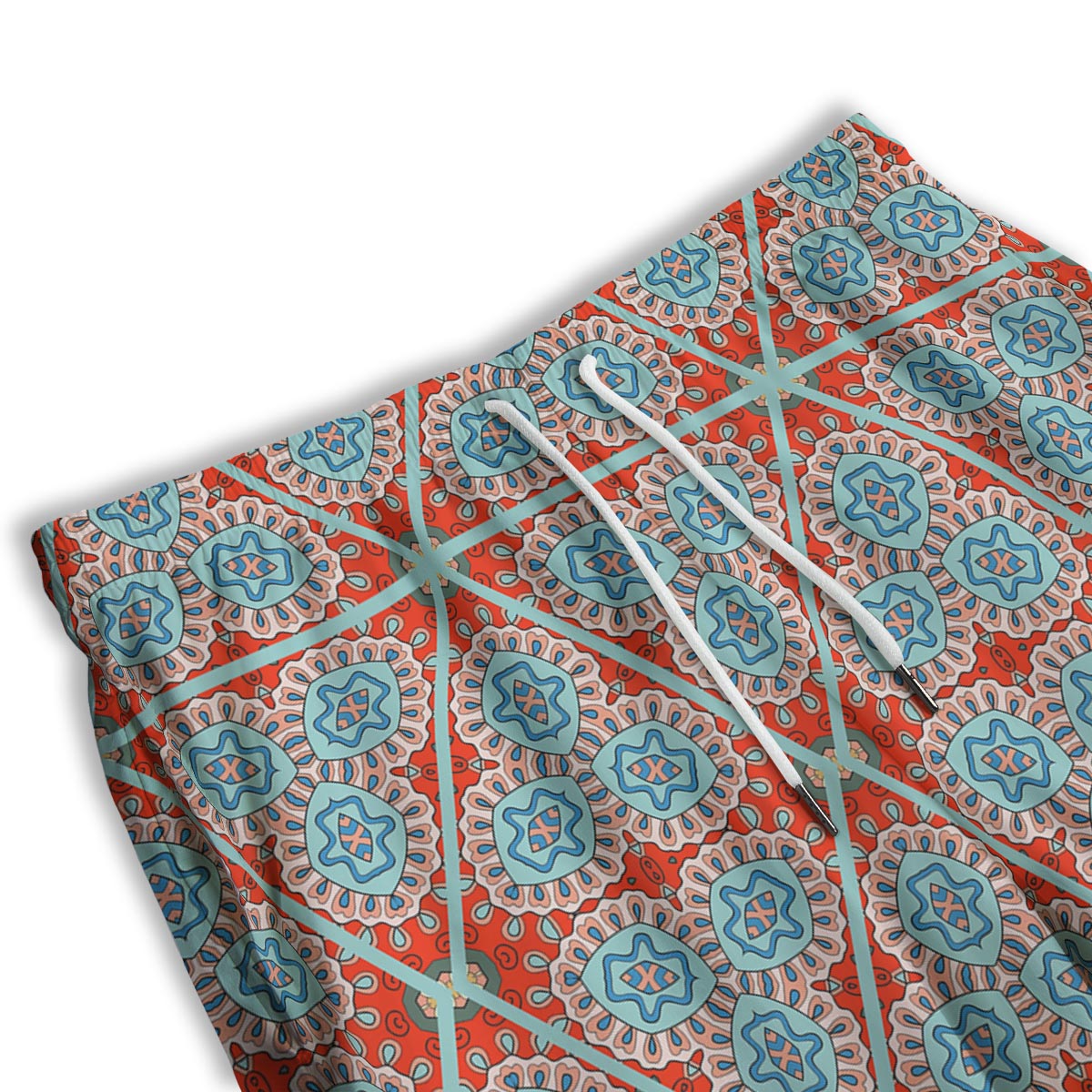 Mandala Triangle Bohemian Print Pattern Men's Athletic Shorts
