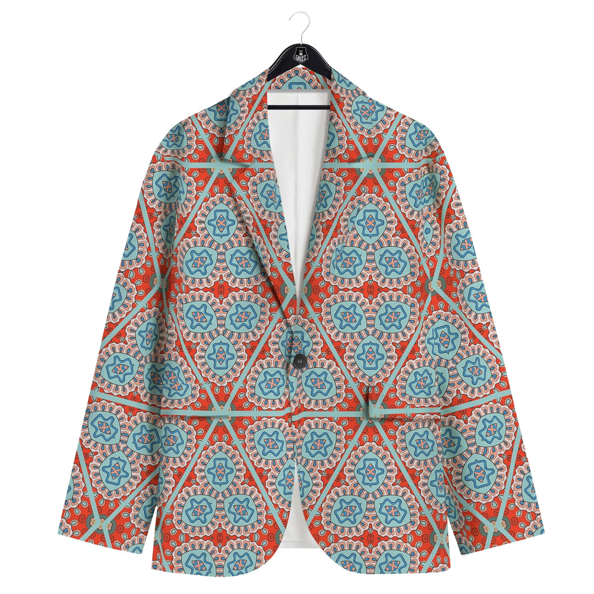 Mandala Triangle Bohemian Print Pattern Men's Sport Coat-grizzshop