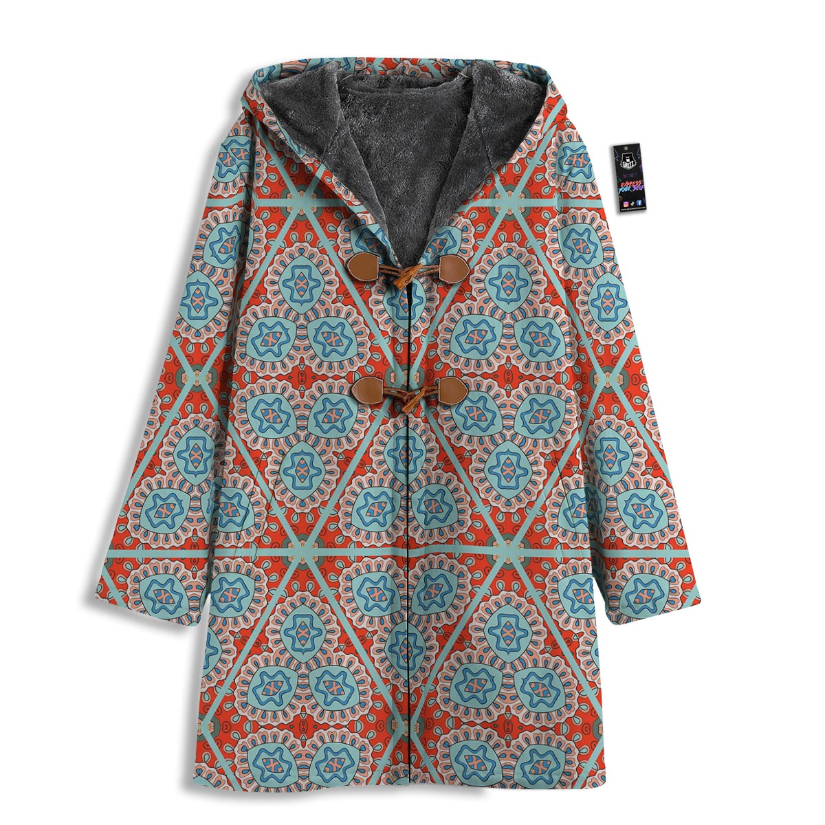 Mandala Triangle Bohemian Print Pattern Men's Windbreaker Jacket-grizzshop
