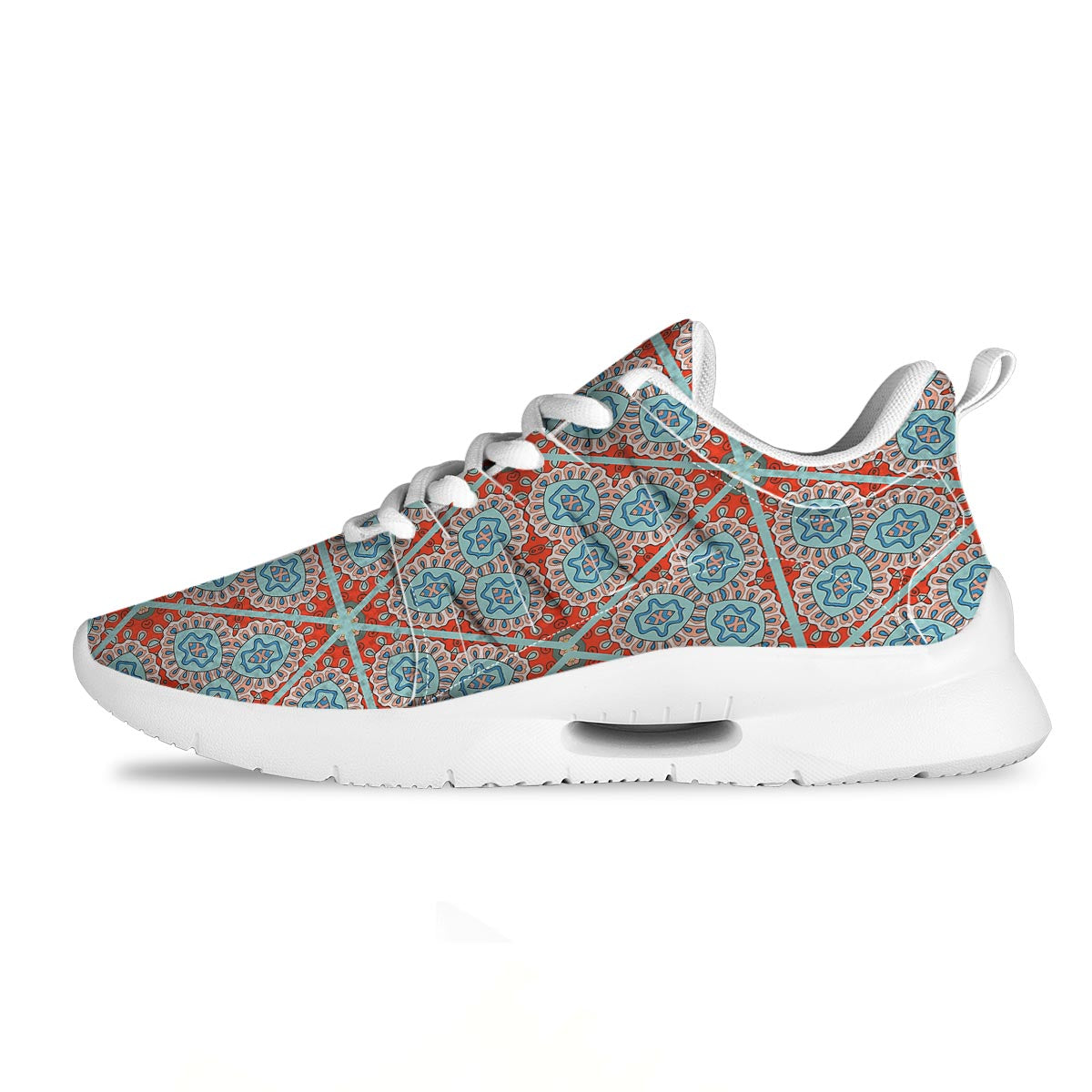 Mandala Triangle Bohemian Print Pattern Tennis Shoes-grizzshop