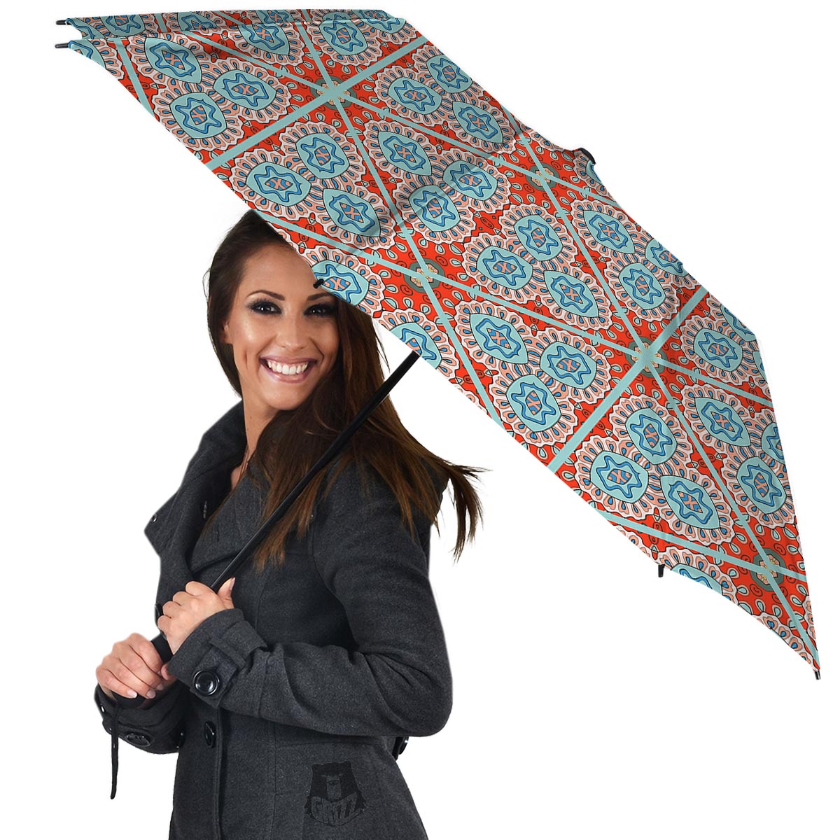Mandala Triangle Bohemian Print Pattern Umbrella-grizzshop
