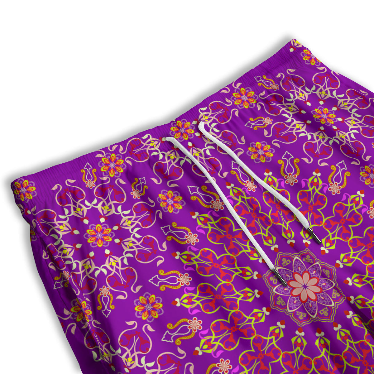 Mandala Trippy Purple Print Men's Athletic Shorts