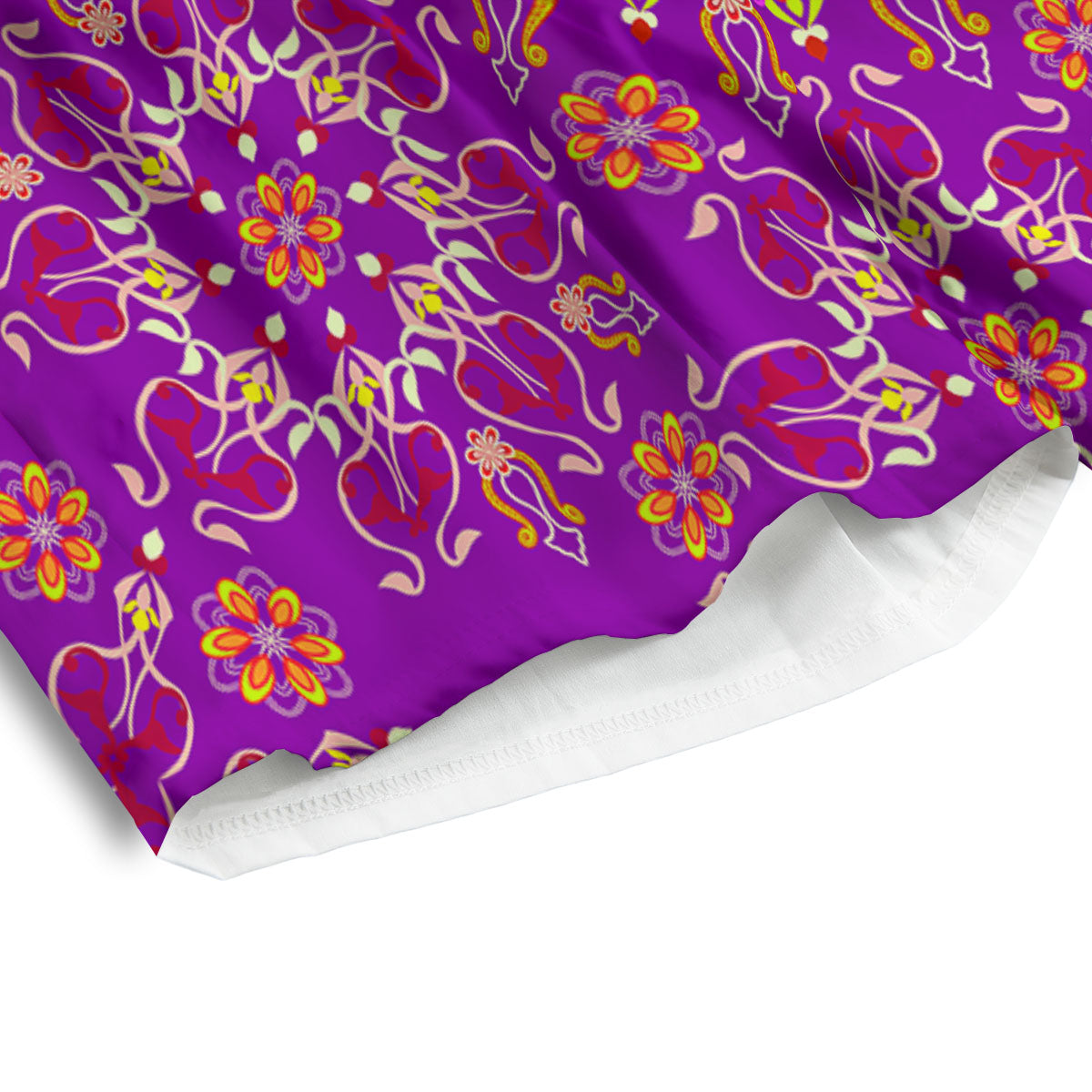 Mandala Trippy Purple Print Men's Athletic Shorts