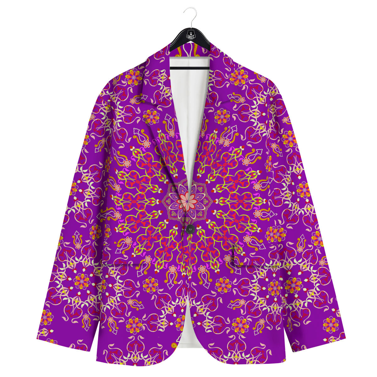 Mandala Trippy Purple Print Men's Sport Coat-grizzshop