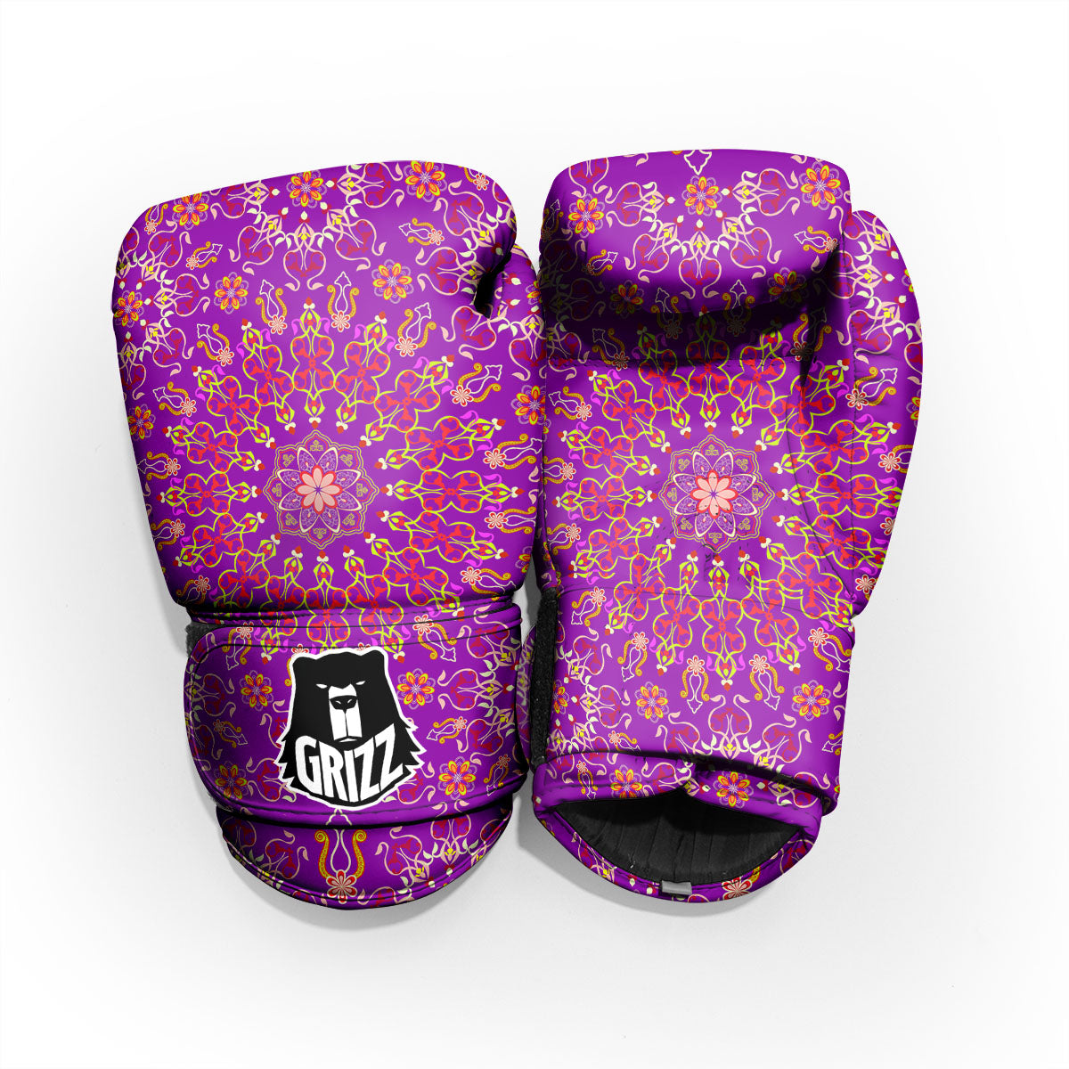 Mandala Trippy Purple Print Pro Boxing Glove