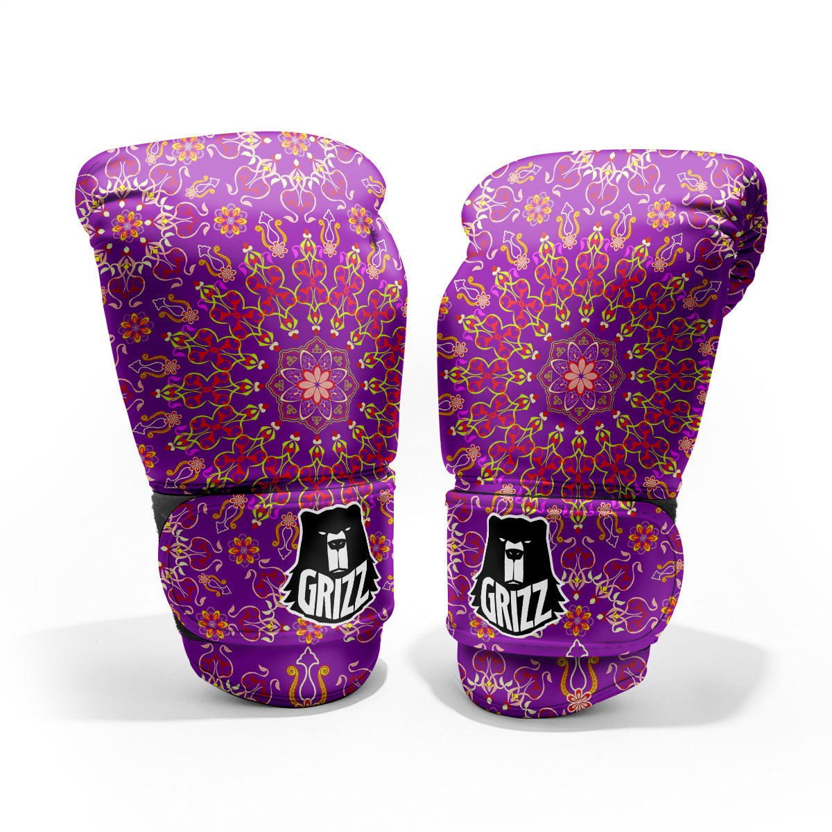 Mandala Trippy Purple Print Pro Boxing Glove