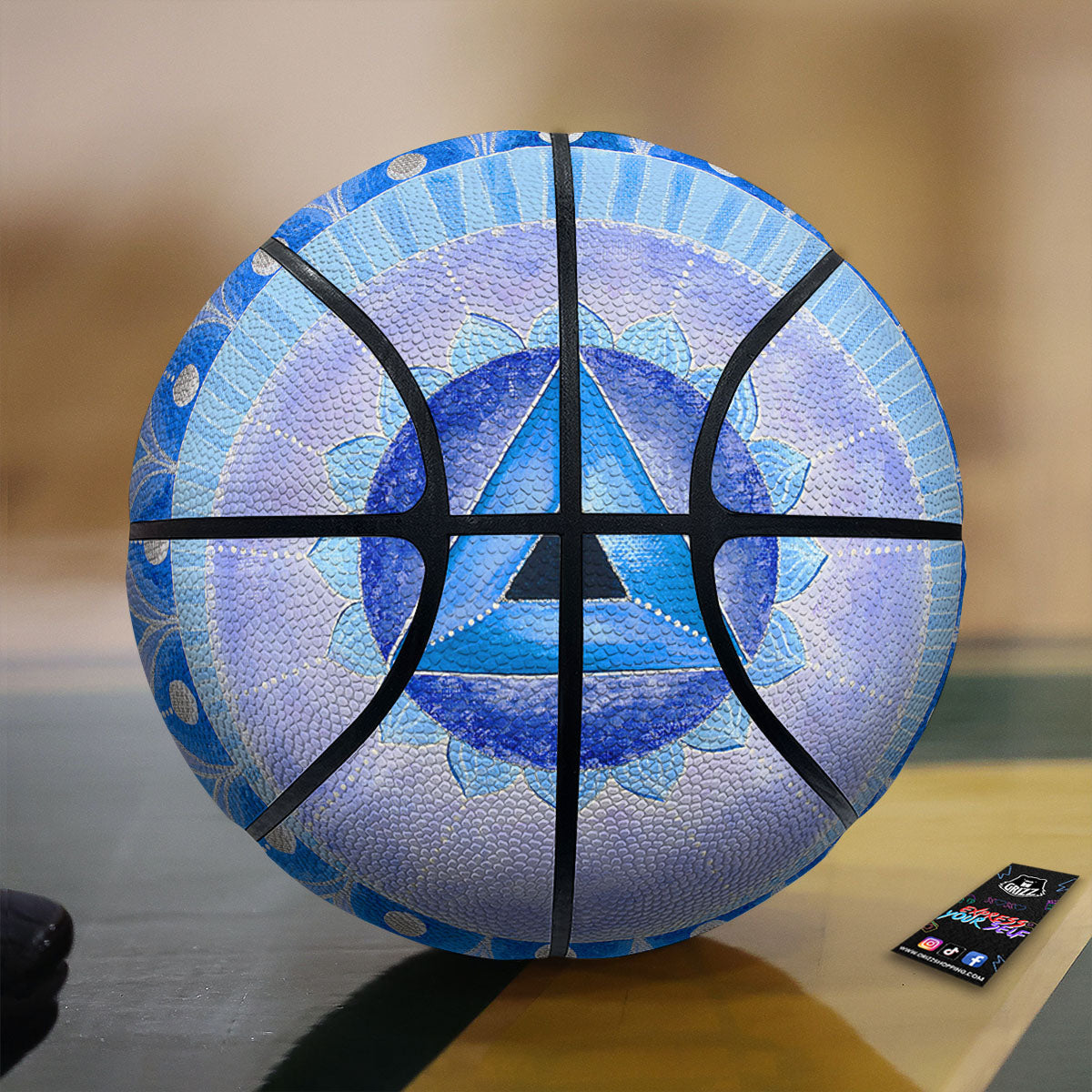 Mandala Vishuddha Chakra Print Basketball