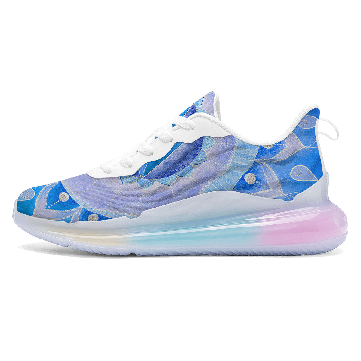 Mandala Vishuddha Chakra Print Running Sneakers-grizzshop