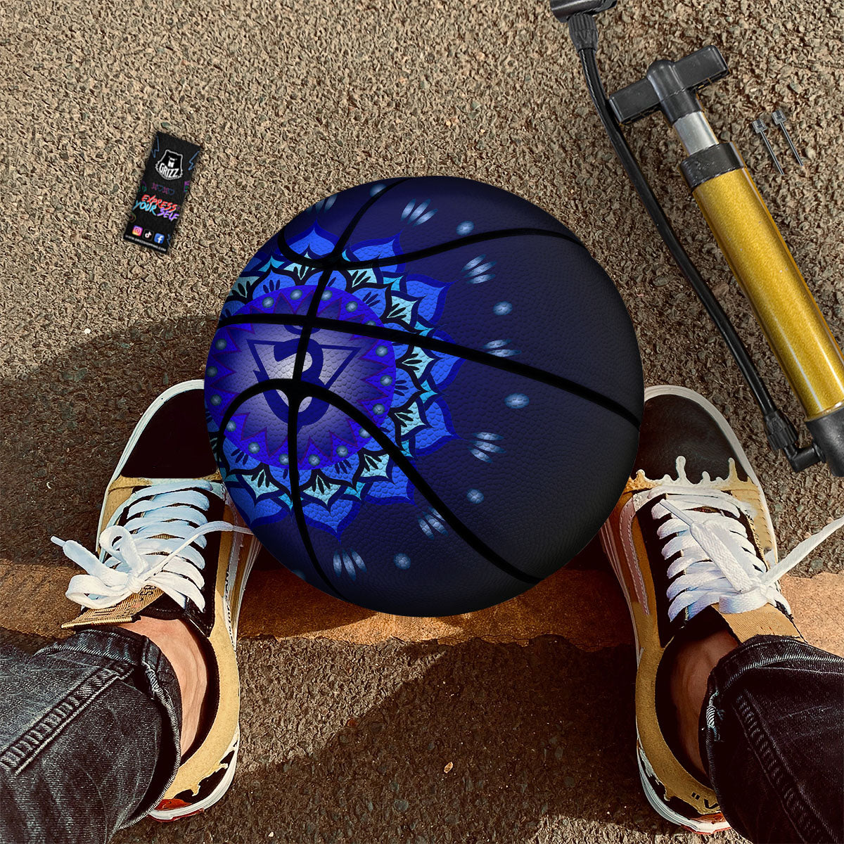 Mandala Ajna Chakra Print Basketball
