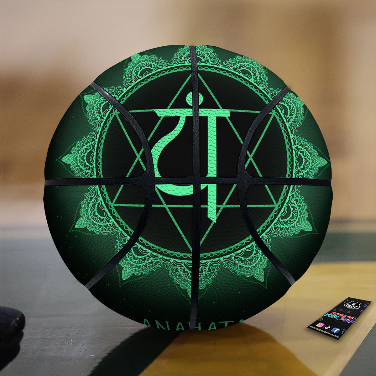 Mandala Anahata Chakra Print Basketball