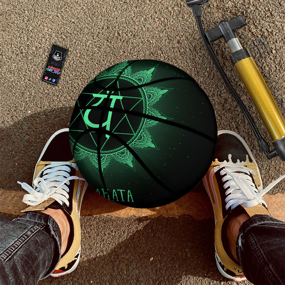 Mandala Anahata Chakra Print Basketball