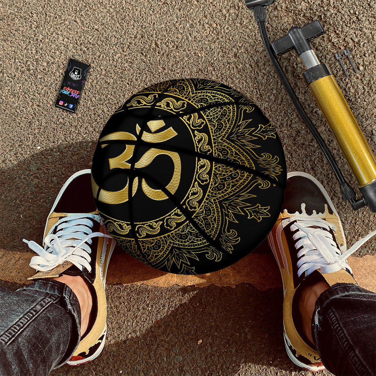 Mandala Boho Om Print Basketball