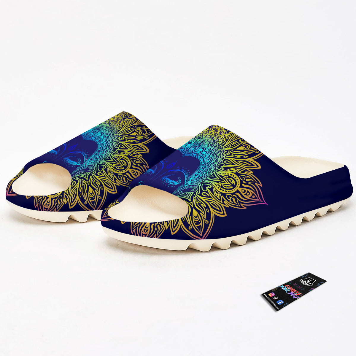 Mandala Buddha Colorful Print Sandals-grizzshop