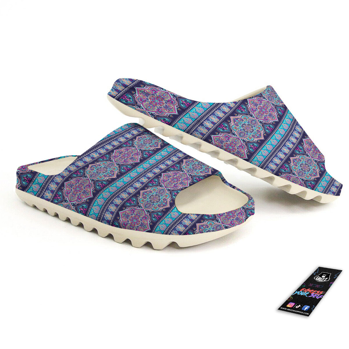 Mandala Ethnic Bohemian Print Pattern Sandals-grizzshop