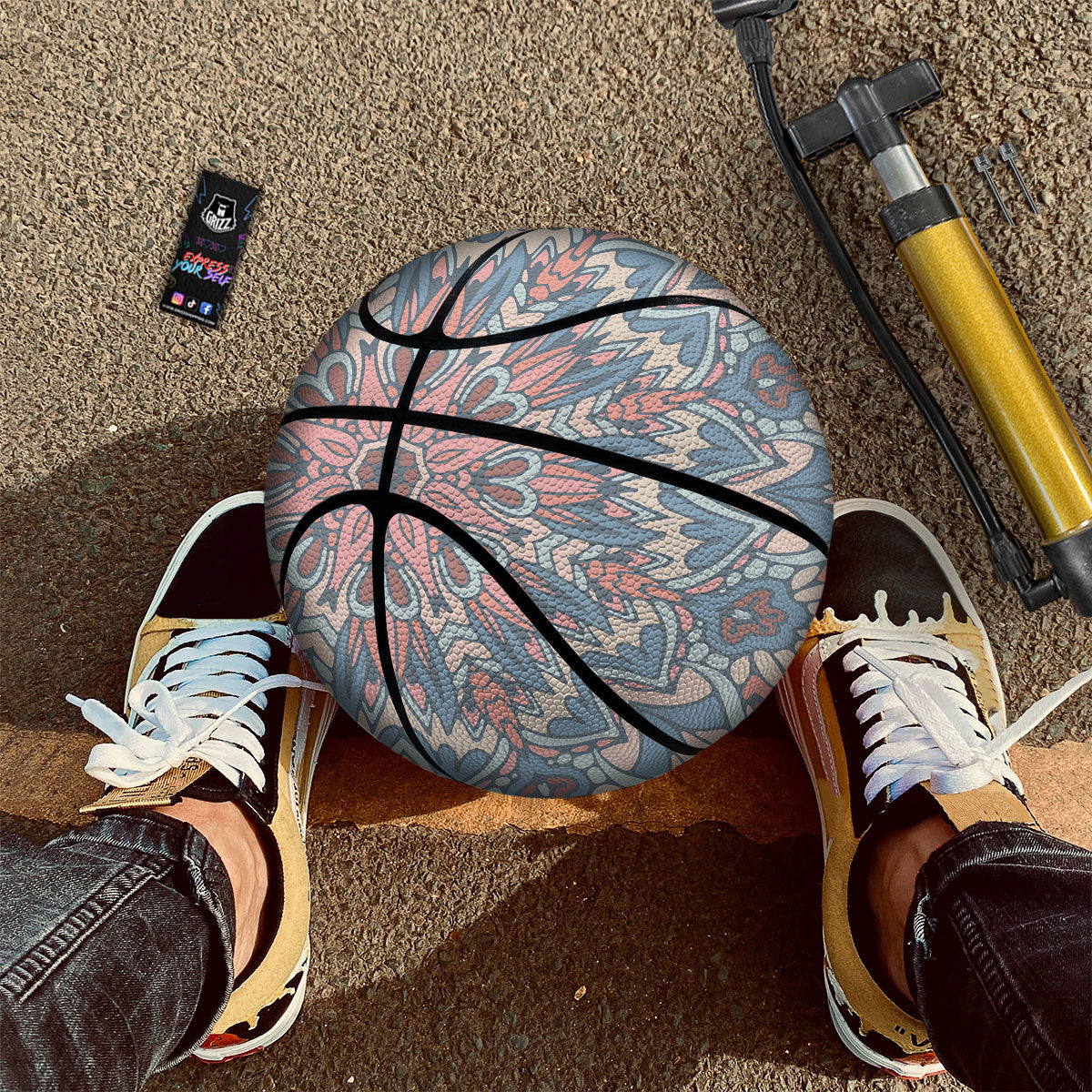 Mandala Ethnic Pastel Print Basketball