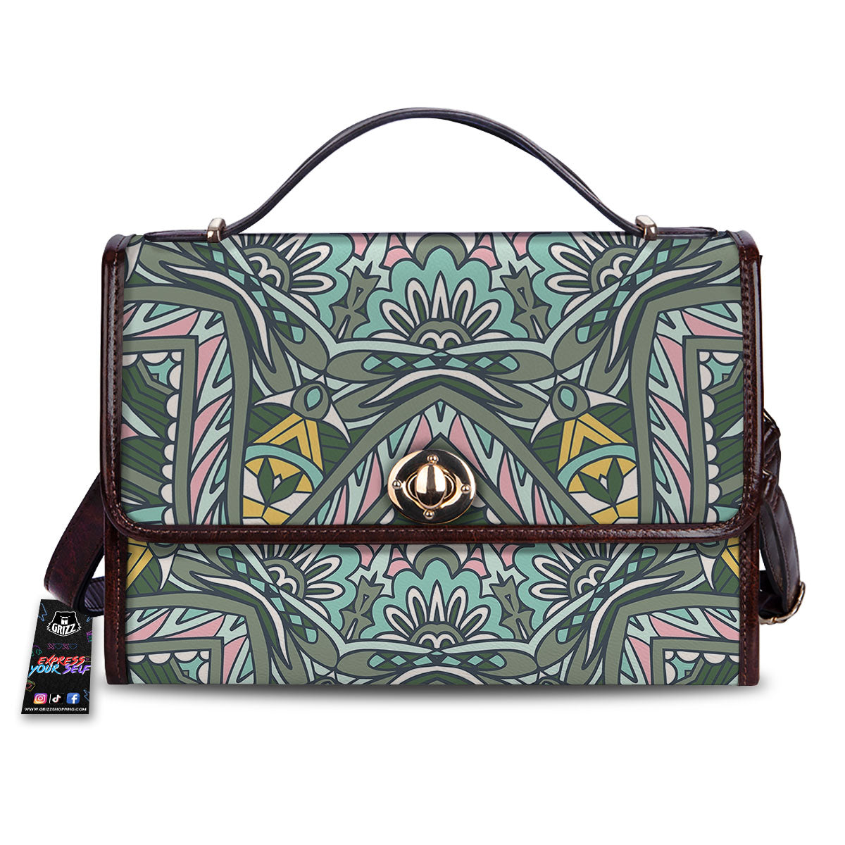 Mandala Ornament Pastel Print Women's Satchel Bag