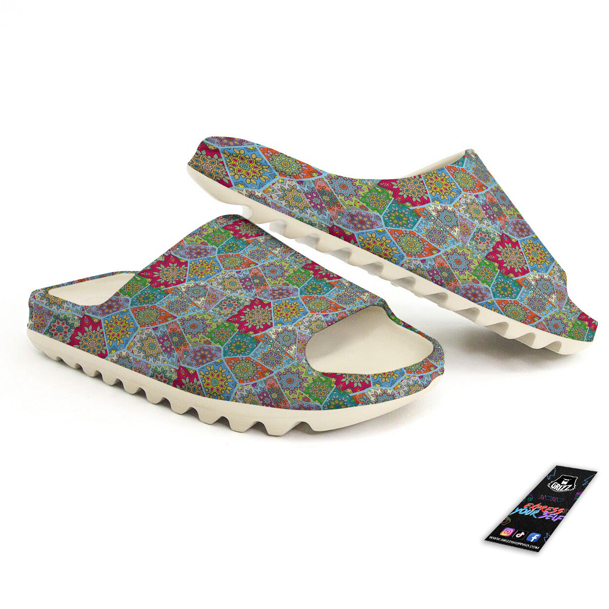 Mandala Patchwork Bohemian Indian Print Sandals-grizzshop
